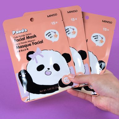 Mascarilla facial cute panda series miel negra -  Miniso