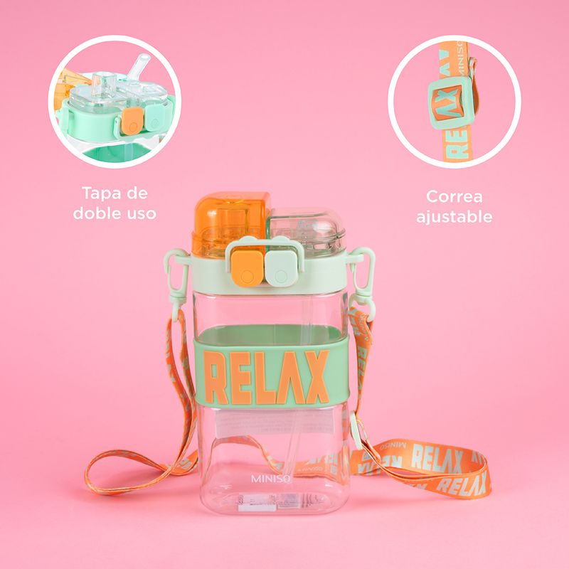 Tomatodo-de-pl-stico-serie-letter-con-correa-para-el-hombro-560-ml-verde-Miniso-6-28067