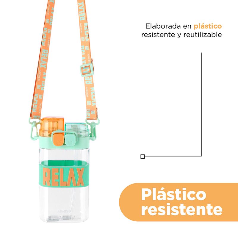 Tomatodo-de-pl-stico-serie-letter-con-correa-para-el-hombro-560-ml-verde-Miniso-7-28067