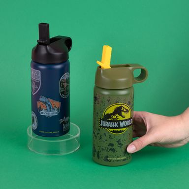 Tomatodo de acero con asa para niños jurassic world 550 ml verde oscuro -  Jurassic World