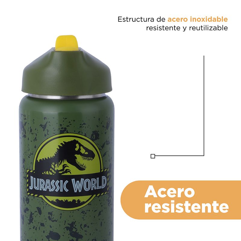 Tomatodo-de-acero-con-asa-para-ni-os-jurassic-world-550-ml-verde-oscuro-Jurassic-World-7-28122