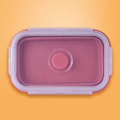 Taper para alimentos plegable de silicona de color solido 800 ml rojo -  Miniso