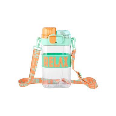 Tomatodo de plástico serie letter con correa para el hombro 560 ml verde -  Miniso