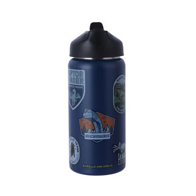 Tomatodo de acero con asa para niños jurassic world 550 ml azul oscuro -  Jurassic World