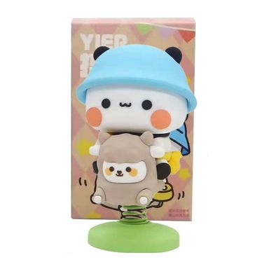 Llavero 3d panda sobre caballo resorte multicolor -  Miniso