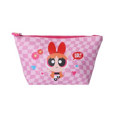 Cosmetiquera trapecio powerpuff girls rosa -  Las Chicas Superpoderosas