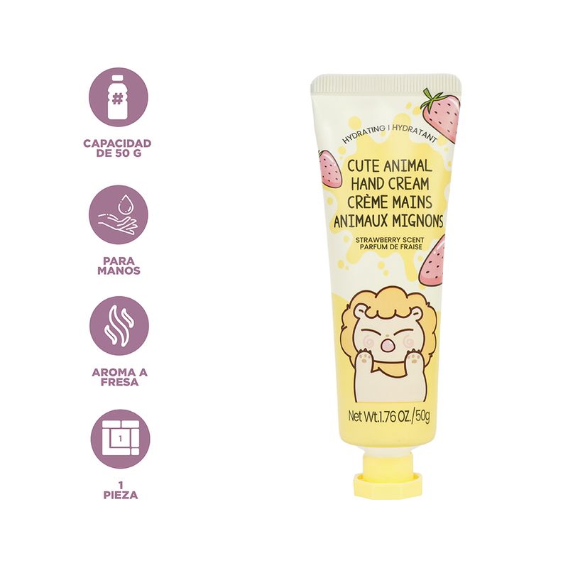 Cute-animal-serie-crema-de-manos-fresa-Miniso-3-28018