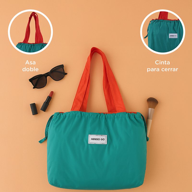 Organizador-para-viaje-bolso-de-compras-plegable-de-moda-verde-Miniso-4-26235