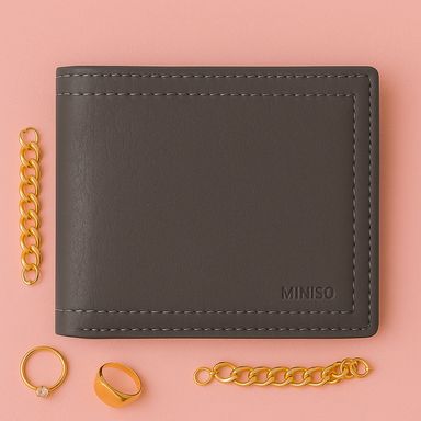 Billetera de hombre basica gris -  Miniso