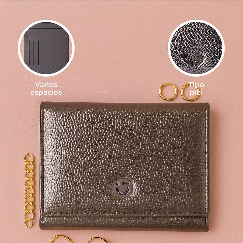 Cartera-corta-con-broche-para-mujer-miniso-serie-shiny-gris-Miniso-5-28386
