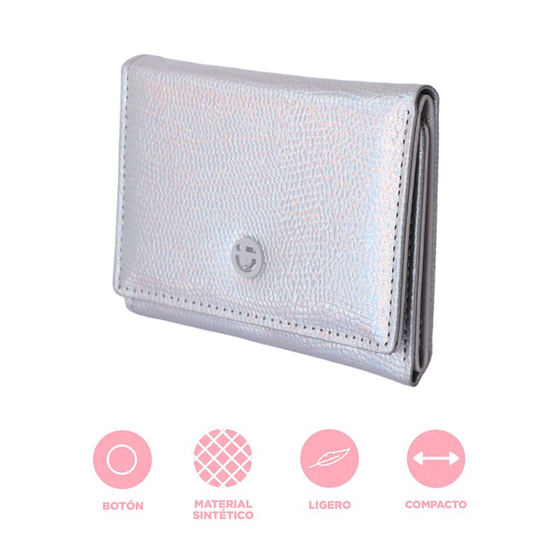 Cartera-corta-con-broche-para-mujer-miniso-serie-shiny-plata-Miniso-3-28387