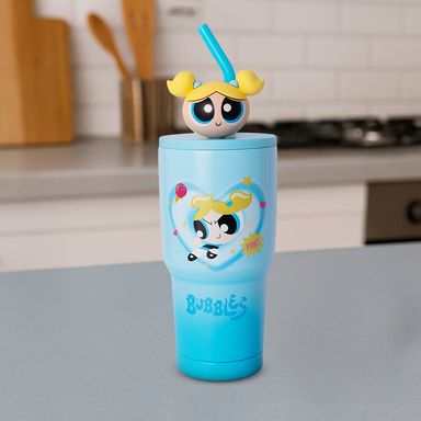 Tomatodo de acero inoxidable con sorbete de 900 ml de la colección las chicas super poderosas burbuja -  Las Chicas Superpoderosas