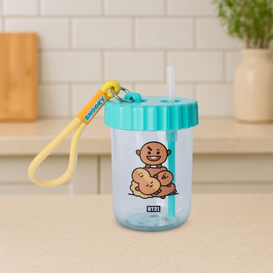 Tomatodo de plástico con decoración y correa bt21 collection de 520 ml shooky -  BT21