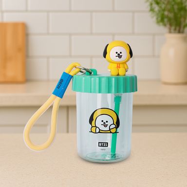 Tomatodo de plástico con decoración y correa bt21 collection de 520 ml chimmy -  BT21