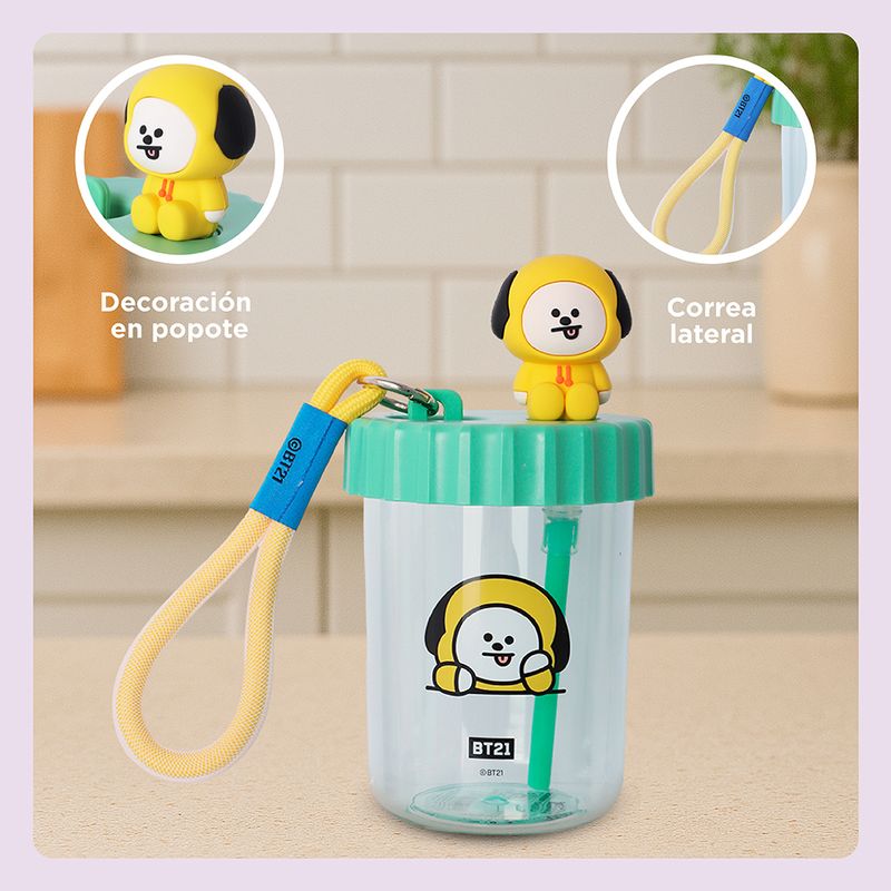 Tomatodo-de-pl-stico-con-decoraci-n-y-correa-bt21-collection-de-520-ml-chimmy-BT21-5-27058