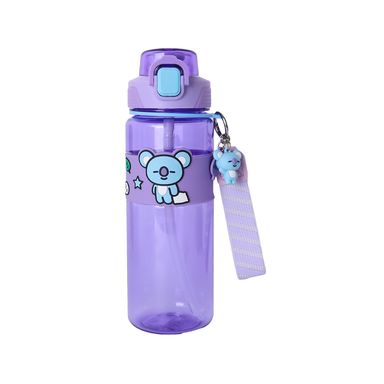 Tomatodo de plástico colección bt21 con correa y funda 800 ml koya morado -  BT21