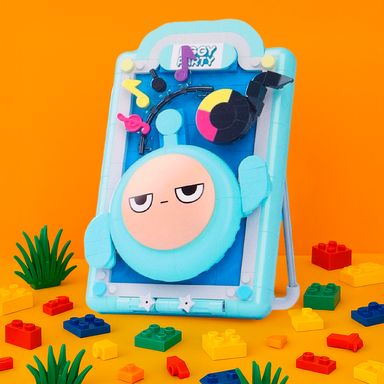 Bloques pintura 3d azul serie egg party -  Egg Party