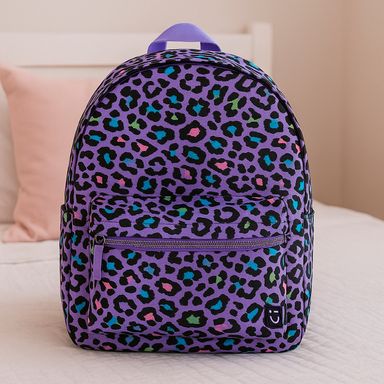 Mochila de moda miniso colección leopard print morado -  Miniso