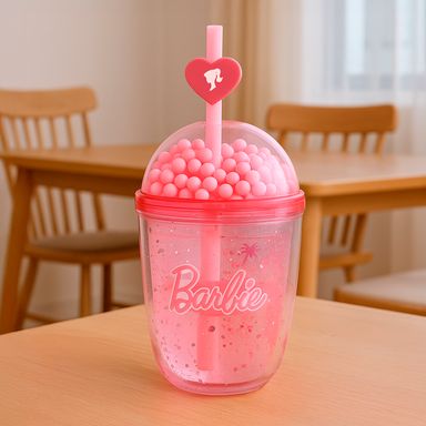 Tomatodo de plástico barbie colección rosa 435 ml -  Barbie