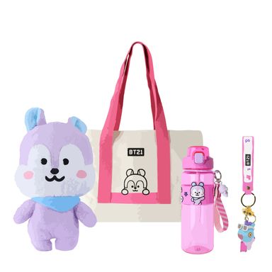 Pack Peluche Mang 28Cm + Bolso De Compras Con Cintas De Color Mang + Cilindro De Plastico Con Correa Y Funda 800 Ml Mang + Llavero 3D Mang