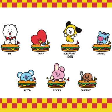 Blindbox con figura bt21 serie burger party -  BT21