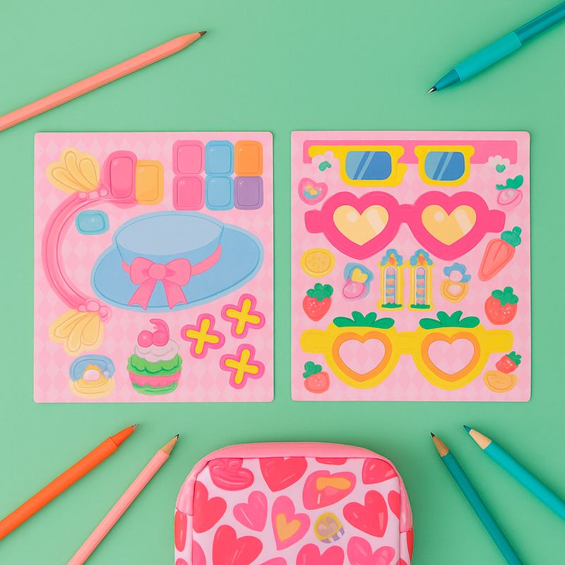 Libro-de-stickers-de-moda-diy-color-rosa-Miniso-2-28609