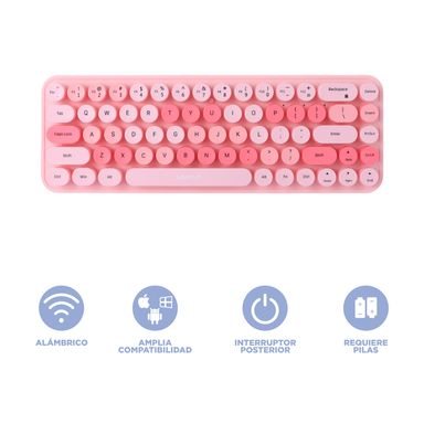 Teclado inalámbrico de moda modelo sk 676ag rosa miniso -  Miniso