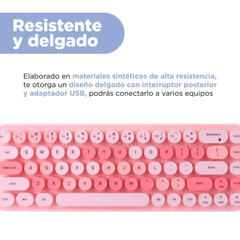 Teclado-inal-mbrico-de-moda-modelo-sk-676ag-rosa-miniso-Miniso-5-28476