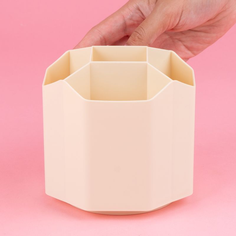Organizador-de-pl-stico-portalapices-giratorio-de-5-ranuras-mori-girl-beige-Miniso-2-28493