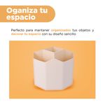 Organizador-de-pl-stico-portalapices-giratorio-de-5-ranuras-mori-girl-beige-Miniso-4-28493