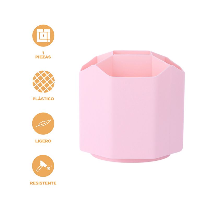 Organizador-de-pl-stico-portalapices-giratorio-de-5-ranuras-mori-girl-rosa-Miniso-3-28494