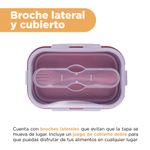 Taper-para-alimentos-de-silicona-plegable-de-color-solido-con-cuchara-1000-ml-rojo-Miniso-5-28525
