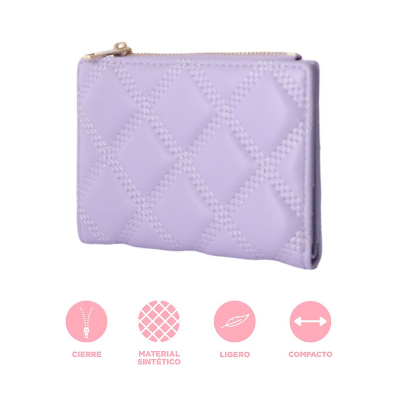 Cartera-para-mujer-metalase-rombo-morado-Miniso-3-28550
