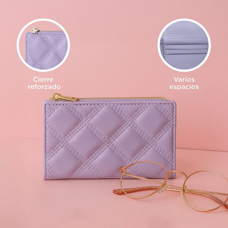 Cartera-para-mujer-metalase-rombo-morado-Miniso-5-28550