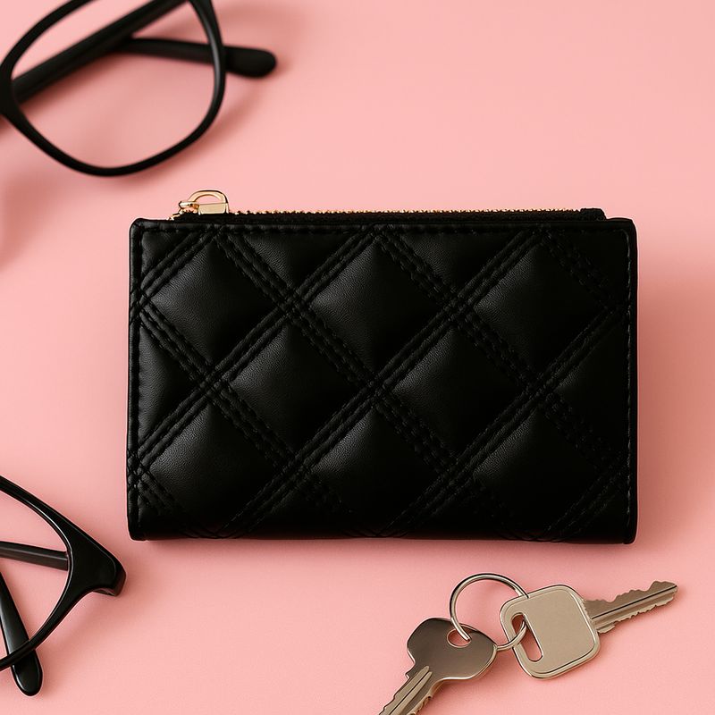 Cartera-para-mujer-metalase-rombo-negro-Miniso-2-28553