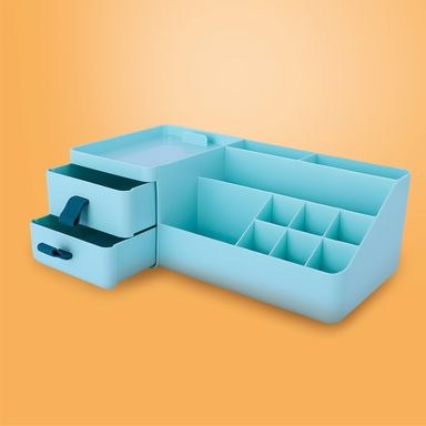 Organizador para plástico de maquillaje multifuncional azul serie miniso -  Miniso