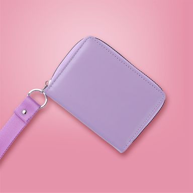 Cartera corta para mujer miniso macarron morado -  Miniso