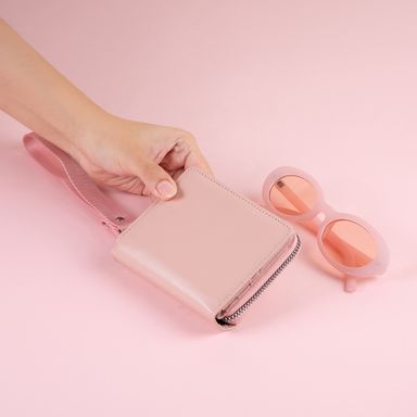 Cartera corta para mujer miniso macarron rosa -  Miniso