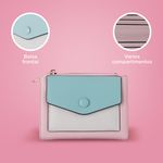 Cartera-corta-para-mujer-miniso-bloques-de-color-aqua-y-rosa-Miniso-5-28583
