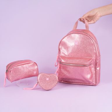 Mochila de moda miniso serie moon stars glitter rosa -  Miniso