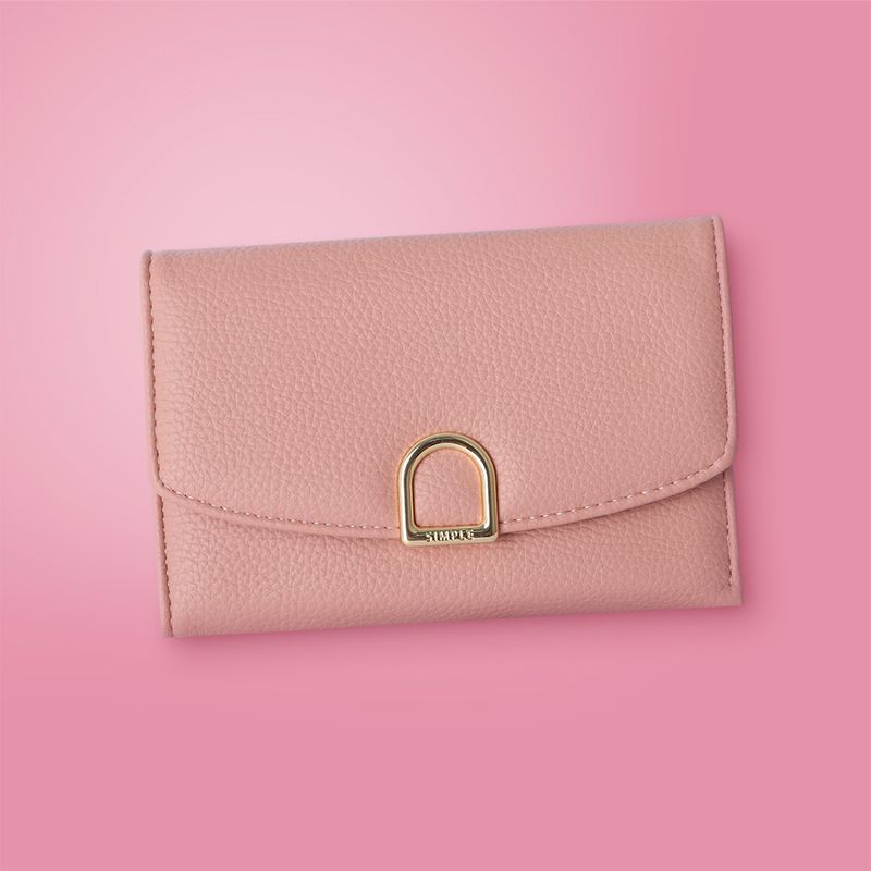 Cartera-para-mujer-miniso-hebilla-dorada-al-frente-rosa-Miniso-2-28597