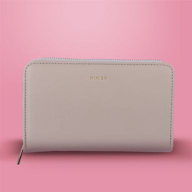 Cartera mediana para mujer miniso basica beige -  Miniso