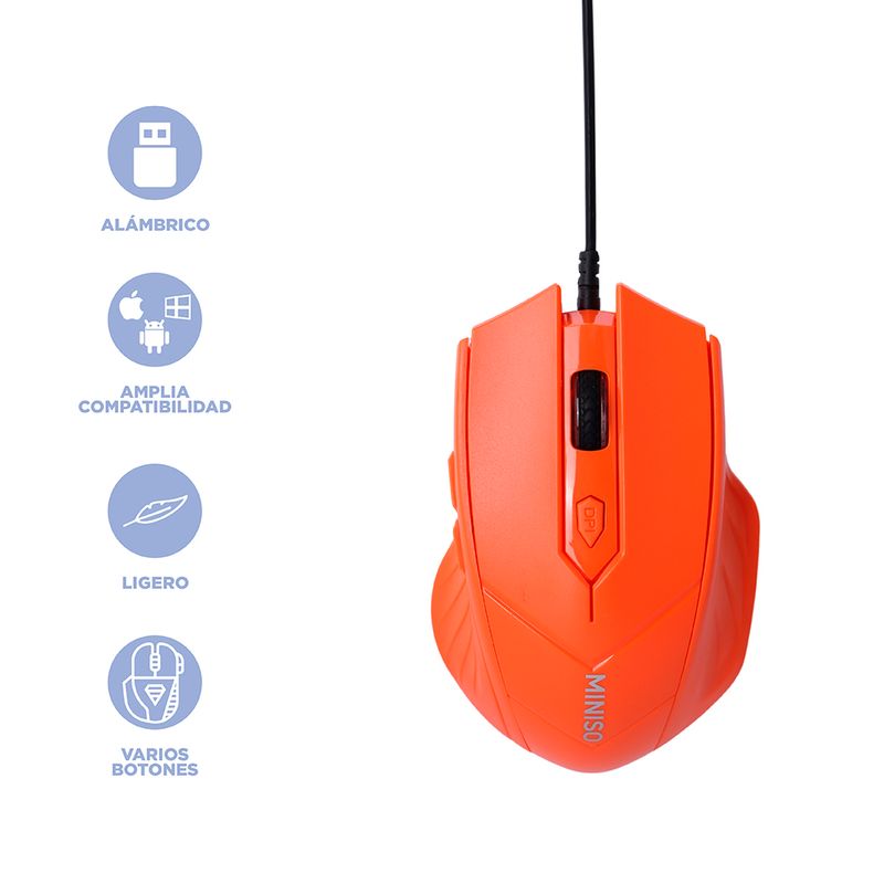 Mouse-cableado-gaming-mod-x388-naranja-miniso-Miniso-4-28611