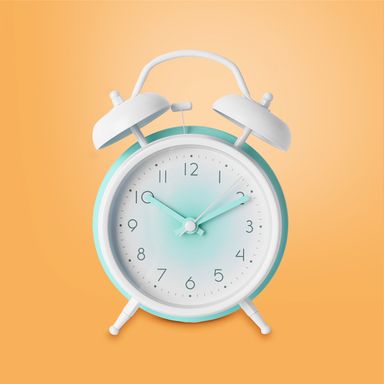 Reloj despertador de doble campana de color degradado verde -  Miniso