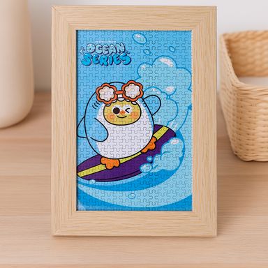 Rompecabezas de 100 piezas con marco de fotos ocean 2 modelos surtidos serie dundun -  Miniso