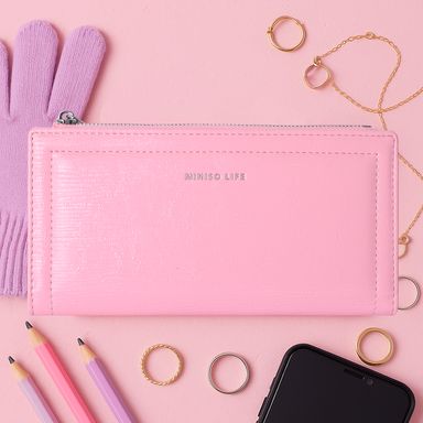 Cartera larga para mujer miniso fashion girl rosa -  Miniso