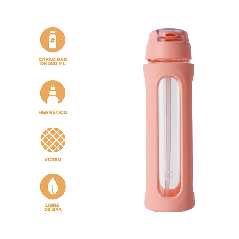 Tomatodo-de-vidrio-con-tapa-abatible-de-color-solido-con-pico-y-asa-580-ml-naranja-Miniso-3-28723