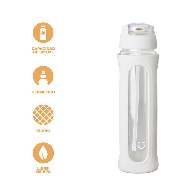 Tomatodo-de-vidrio-de-vidrio-con-tapa-abatible-de-color-solido-con-pico-y-asa-580-ml-blanco-Miniso-3-28724