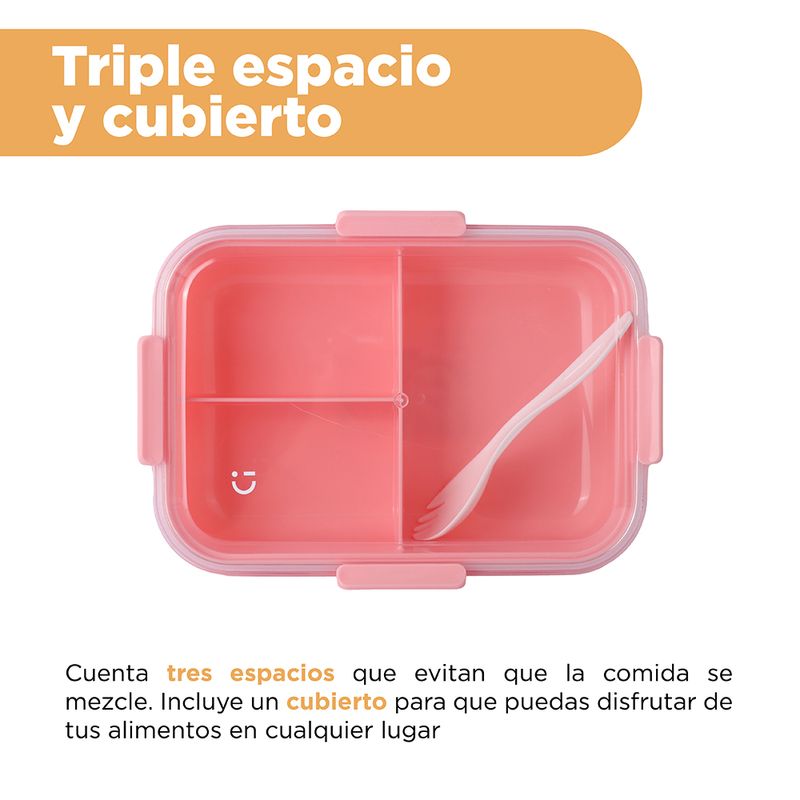 Contenedor-fiambrera-de-3-compartimentos-con-color-en-contraste-y-cuchara-1350-ml-rosa-Miniso-5-28726