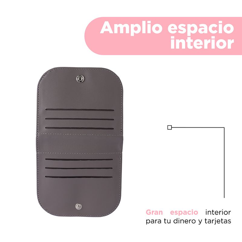 Cartera-corta-con-cierre-para-mujer-miniso-serie-shiny-gris-Miniso-4-28743